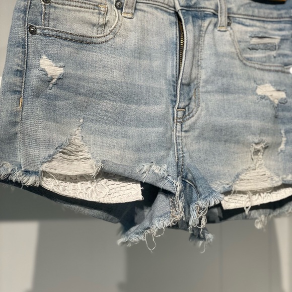 American Eagle Hi-Rise Shortie | Women’s Size 4 | Blue Jean - Picture 2 of 6
